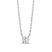 6.5mm Cubic Zircon Stone Stainless Steel Womens Pendant