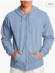 Hanes Men's Hoodie / EcoSmart Fleece- https://amzn.to/3CyKC7f