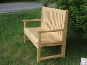 English Garden Bench in White Cedar,  Handmade,  5 only